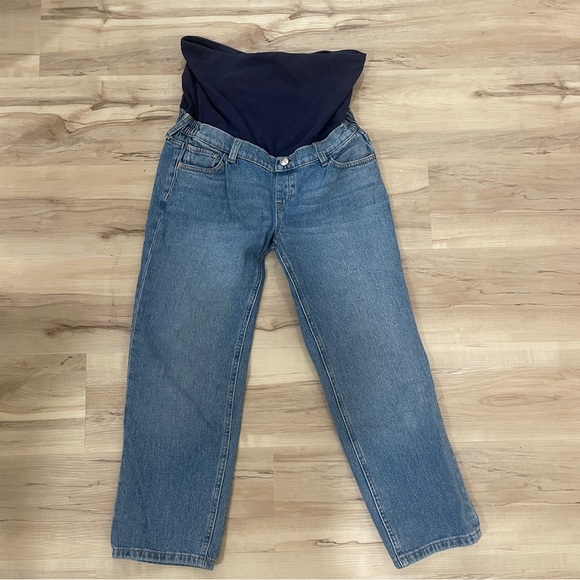 Mango Maternity Straight Jeans in Medium Blue Size 6 - Picture 8 of 9